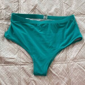 Teal High-Waisted Bikini Bottom